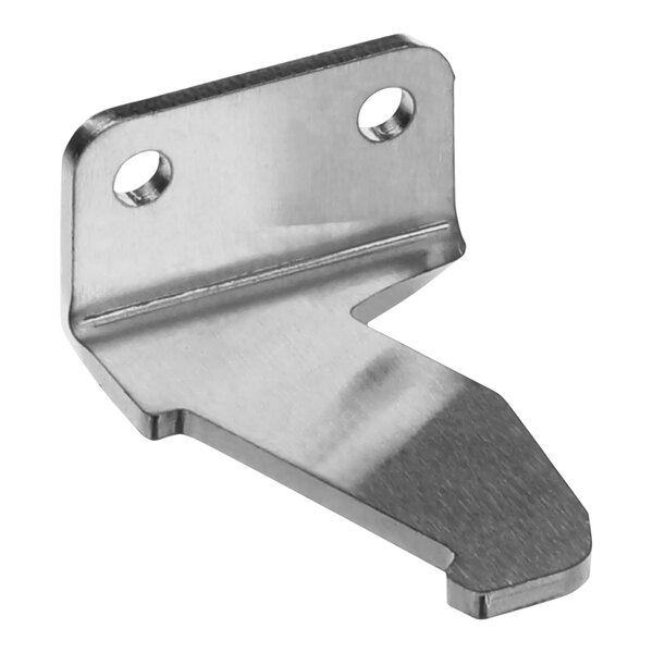 A stainless steel Garland brush holder bracket with two holes.