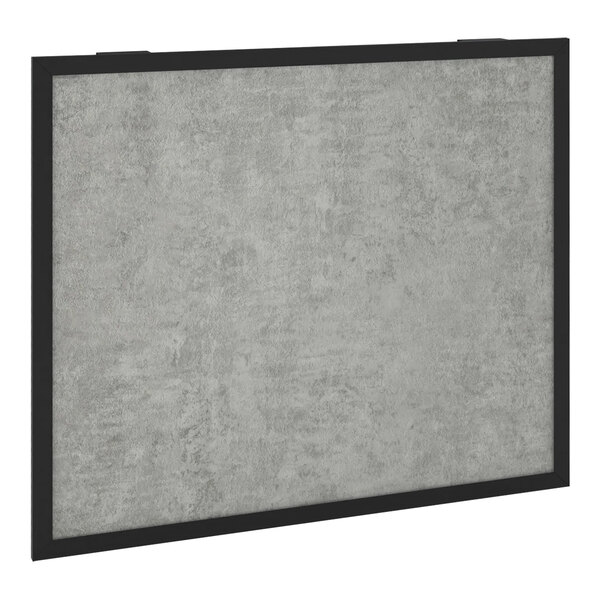 A grey and black framed concrete laminate panel.