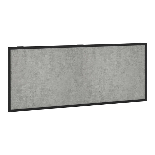 A grey rectangular front panel with a black border.
