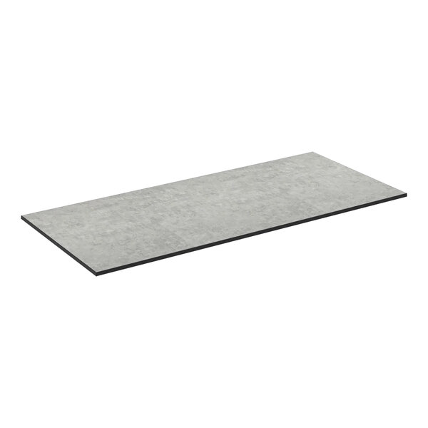 A grey rectangular Bon Chef countertop panel with black edges.