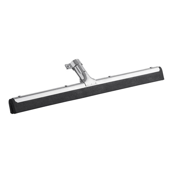 A black and silver Midwest Rake double neoprene foam floor squeegee with a steel frame.