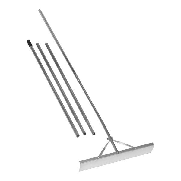 A Seymour Midwest snow roof rake with long metal rods and a handle.