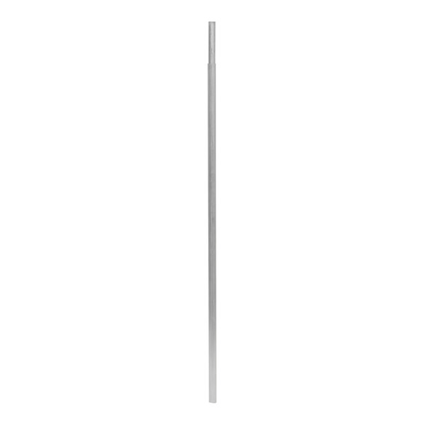 A silver metal pole with black accents.