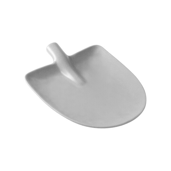 An American Metalcraft shadow gray shovel-shaped melamine platter.
