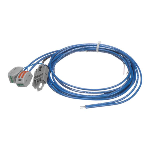 A blue wire harness assembly with grey connectors for an Alto-Shaam combi oven.
