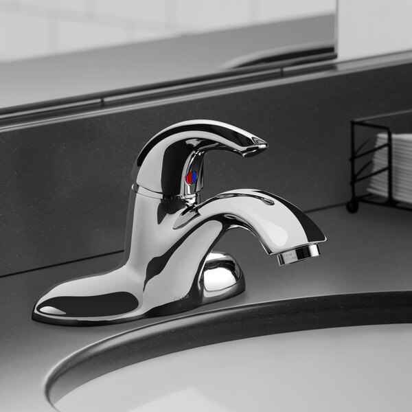 Delta Faucet 22C131 Single Lever Deck-Mount Lavatory Faucet with 1.5 GPM Aerator, Ceramic Cartridge, and 4" Centers