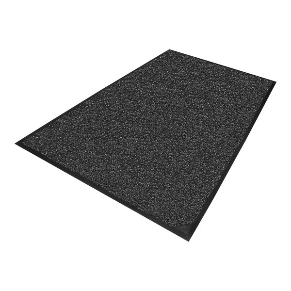 A black rectangular mat with a gray border.