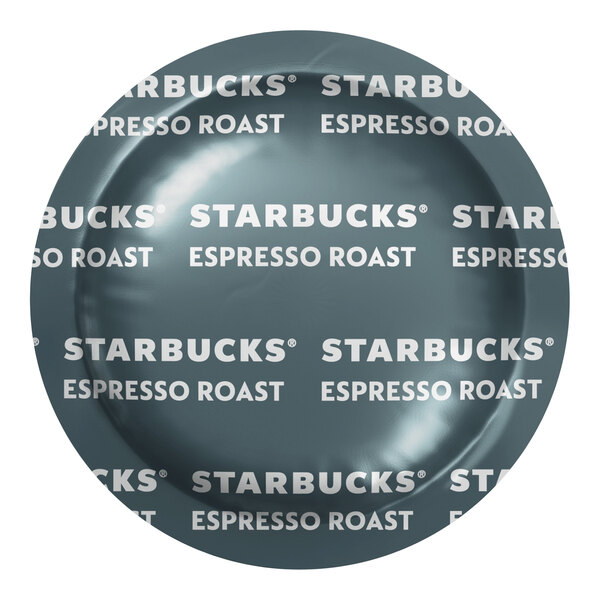 A package of 50 Nespresso Professional Starbucks Espresso Roast single serve coffee capsules on a counter.