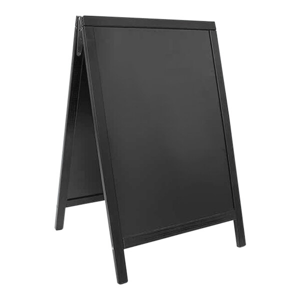 An American Metalcraft black A-Frame sign board with a white background.