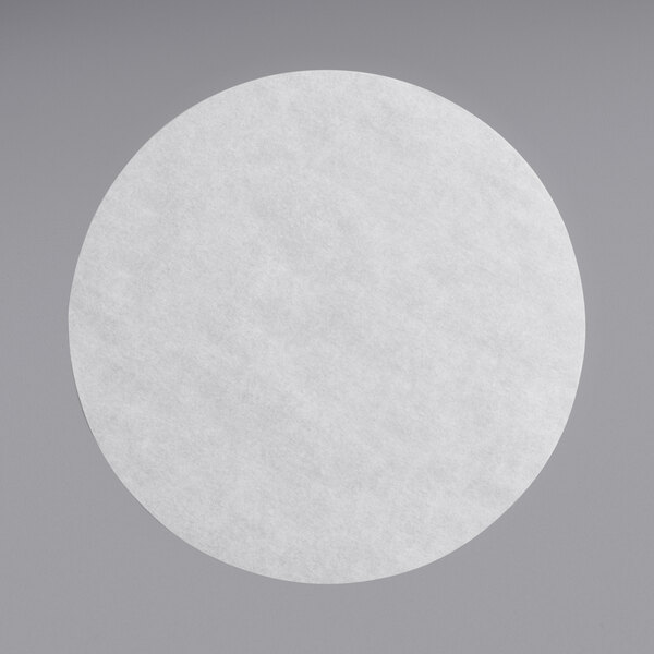 A white circle with a grey background.
