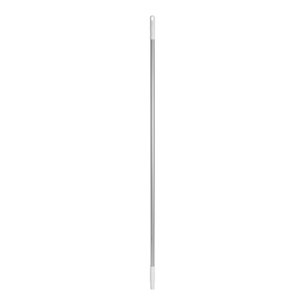 A long silver metal pole with white tips.