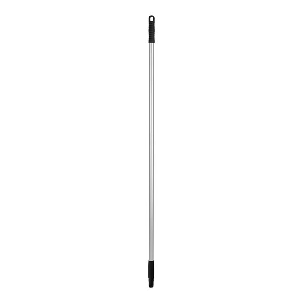 A Remco black and silver aluminum handle for a floor squeegee.
