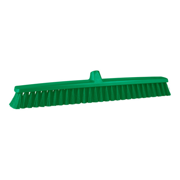 A green Remco ColorCore push broom head.