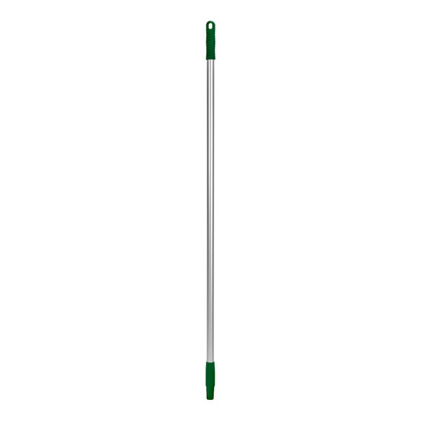 A long green and silver pole with a Remco green aluminum handle.