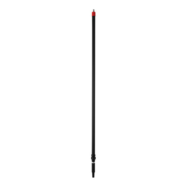Vikan Transport 297352Q 63"-109 7/16" Black Water-Fed Aluminum Telescopic Handle with Quick-Release Coupling