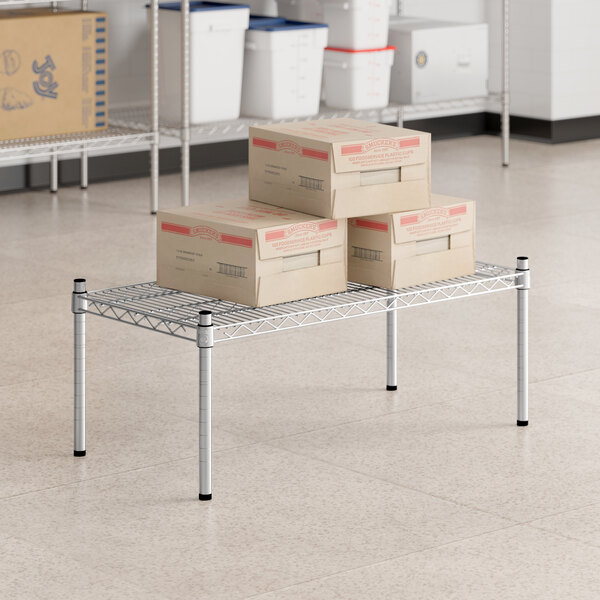 Regency Spec Line 18" x 36" x 14" NSF Stainless Steel Wire Stationary Dunnage Rack