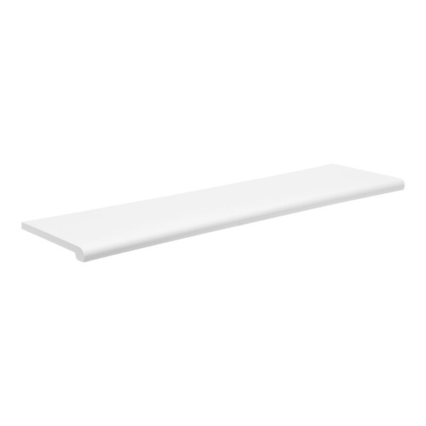 48" x 13" White Molded Plastic Bullnose Shelf