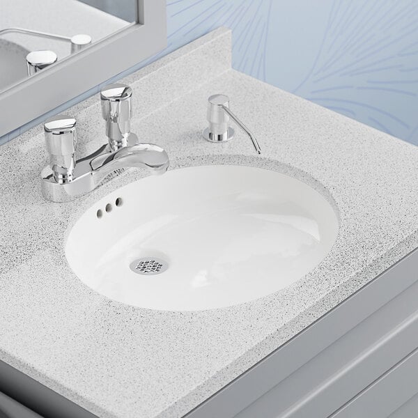 American Standard 9482000.020 Ovalyn 19 1/4" x 15 3/4" White Vitreous China Single Bowl Undermount Sink