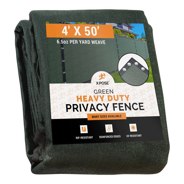 Xpose Safety Green Heavy-Duty 6.5 oz. Mesh Privacy Fence