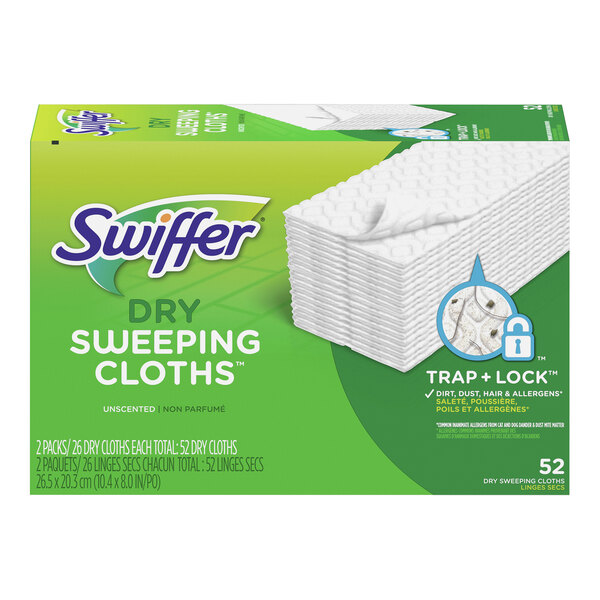 Swiffer® Sweeper 82822 Disposable Dry Multi-Surface Sweeping Cloths - 52/Box