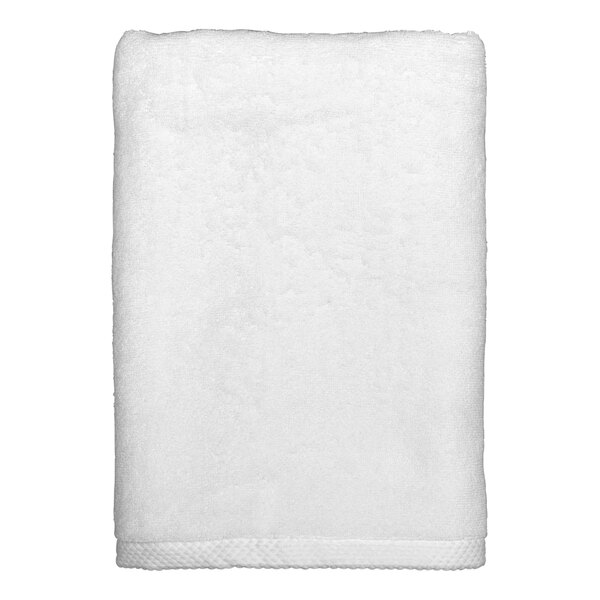 Garnier-Thiebaut Metro 30" x 60" White 100% Combed Terry Cotton Bath Sheet 21 lb. - 12/Case