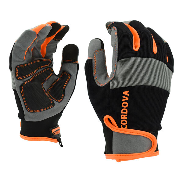Cordova Hi-Vis Multi-Task Touchscreen Gloves with Synthetic Leather Palm Coating
