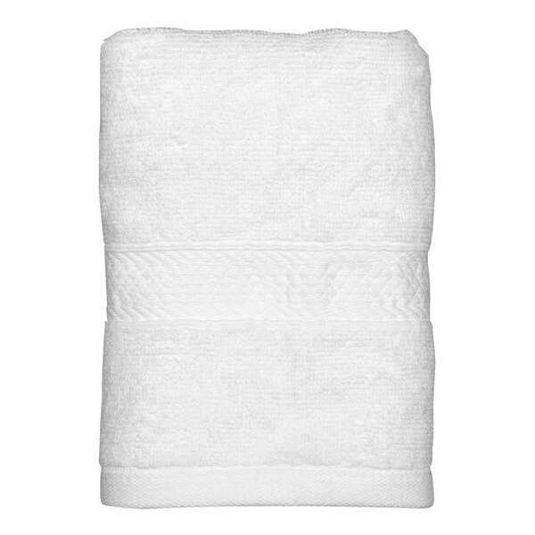 Garnier-Thiebaut Zonda 16" x 30" White 100% Combed Terry Cotton Hand Towel 5 lb. - 72/Case
