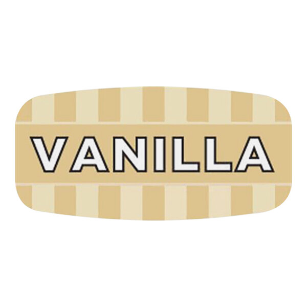 Bollin 5/8" x 1 1/4" Rectangular Permanent Vanilla Bakery Label - 1000/Roll