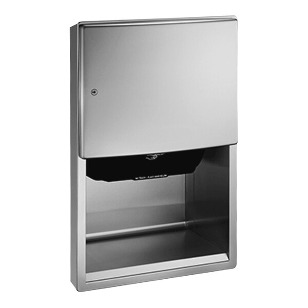 American Specialties, Inc. Roval 10-204523A-6 Semi-Recessed Battery-Operated Automatic Roll Paper Towel Dispenser