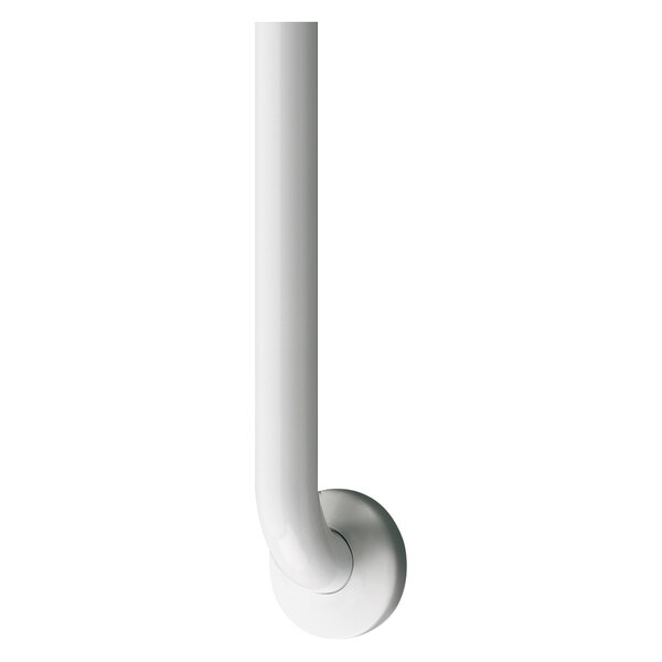 American Specialties, Inc. 10-3802-48AW 48" White Antimicrobial Germ Guard Grab Bar with Intermediate Support and Snap Flange