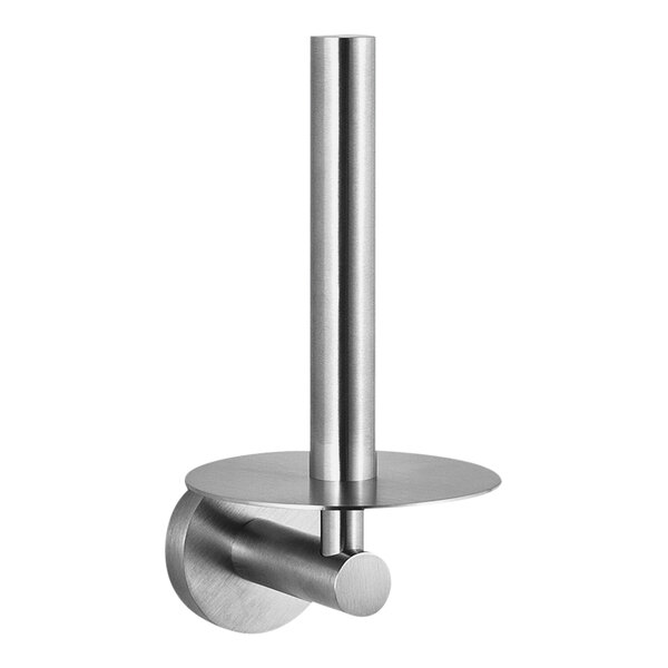 American Specialties, Inc. 10-7316 Satin Stainless Steel Surface-Mounted Vertical Single Roll Spare Toilet Tissue Holder