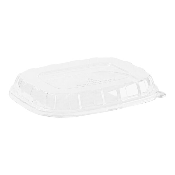 Stalk Market Rectangular Plastic Dome Lid for 32 and 48 oz. Rectangular Fiber Containers - 200/Case
