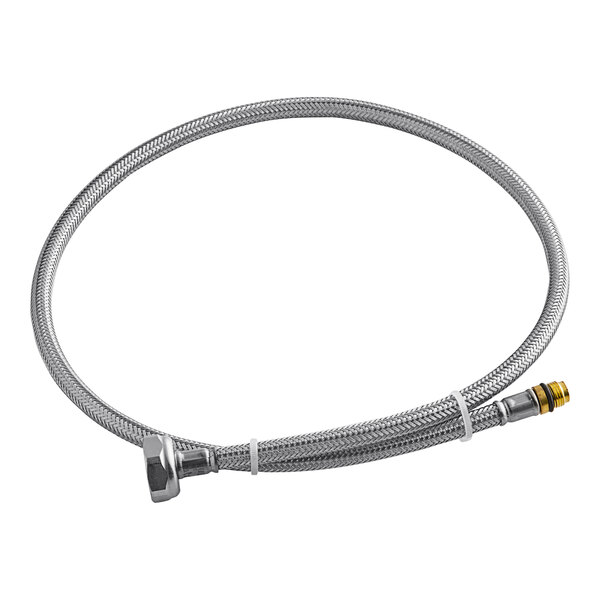 T&S 020932-45 31 1/2" Stainless Steel Flexible Supply Hose with 1/2" NPSM Female Inlet and M10x1 Male Outlet