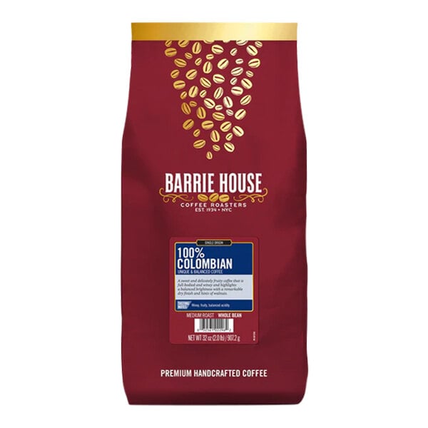 Barrie House 100% Colombian Whole Bean Coffee 2 lb.