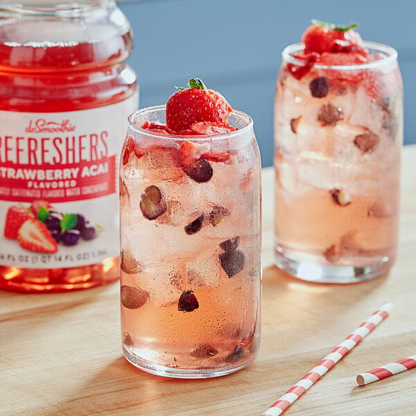Dr. Smoothie Refreshers Strawberry Acai Refresher Beverage 1:1 Concentrate 46 fl. oz.