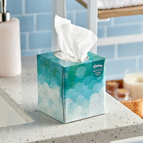 Kleenex® Professional Comfort Touch 90 Sheet 2-Ply Facial Tissue Cube - 36/Case