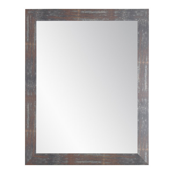 BrandtWorks Industrial Lauralee Modern Rust Finish Mirror