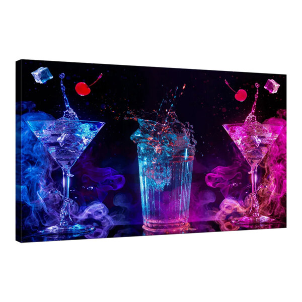 Elephant Stock Party Cocktails Canvas Wall Art
