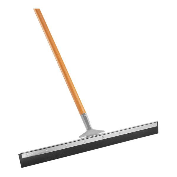 Libman 1038 24" Straight Floor Squeegee with 60" Wood Handle