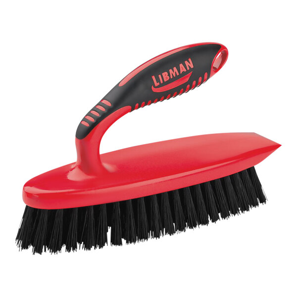 Libman 525 7 1/2" x 2 3/4" Red Iron Scrub Brush