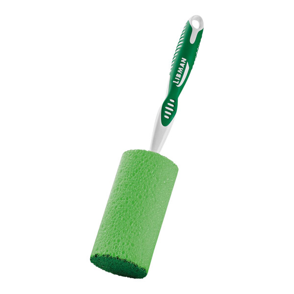 Libman 35 Green Cylindrical Glass / Dish Sponge with 5 1/2" Handle - 12/Case