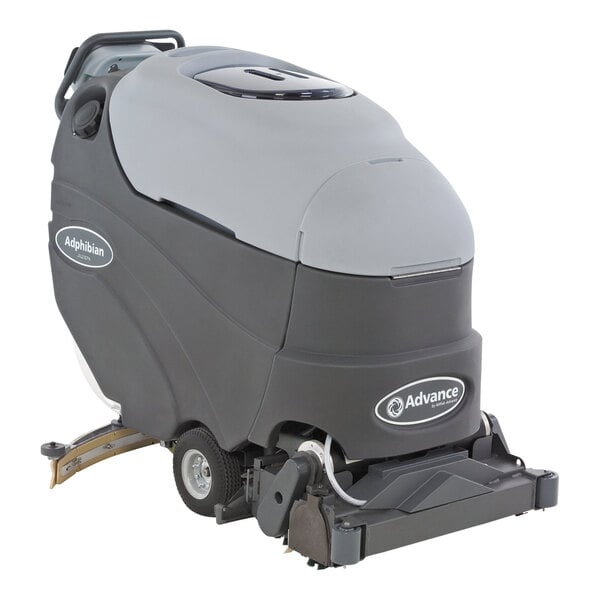 Advance Adphibian 56317011 Multi-Surface Extractor / Floor Scrubber with (4) 255 Ah AGM Batteries, Onboard Charger, and Brushes - 16 Gallon / 20 Gallon