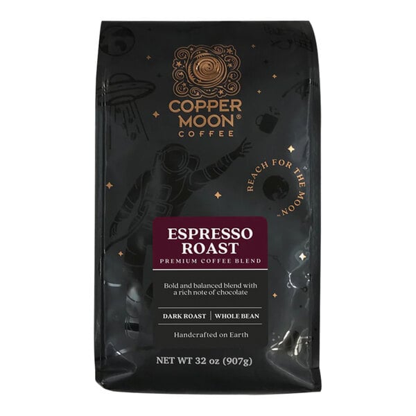 Copper Moon Espresso Roast Whole Bean Coffee 2 lb. - 4/Case