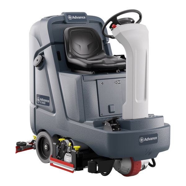 Advance SC4000 28C 56120410 HP EcoFlex 28" High Performance Cordless Ride-On Cylindrical Floor Scrubber with AGM Batteries - 33 Gallon, 36V, 776.5 RPM