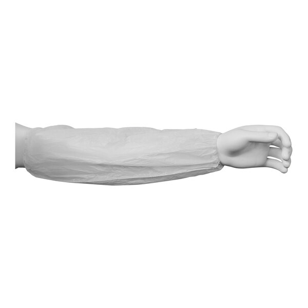 Cordova One Size Fits Most 18" White Polyethylene Sleeve - 1000/Case
