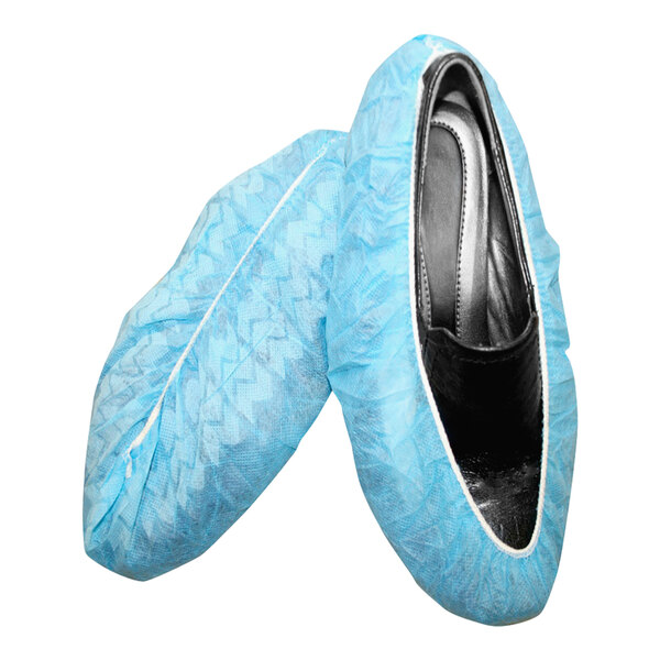 Cordova Blue Polypropylene Shoe Cover with Non-Skid Bottom - 2X - 400/Case