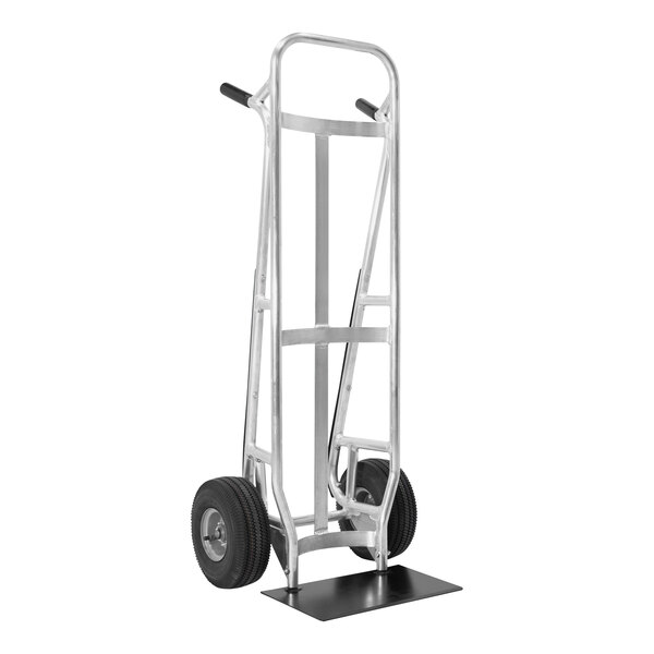 Valley Craft 600 lb. Curved Back Aluminum Beverage Hand Truck with Brakes F83971A6