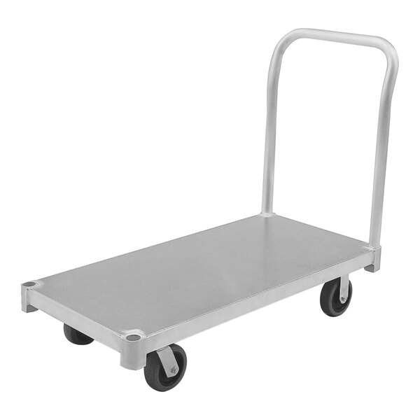 New Age 51" x 24" x 41" Aluminum Platform Truck with Smooth Deck - 2,600 lb. Capacity PT2448S6