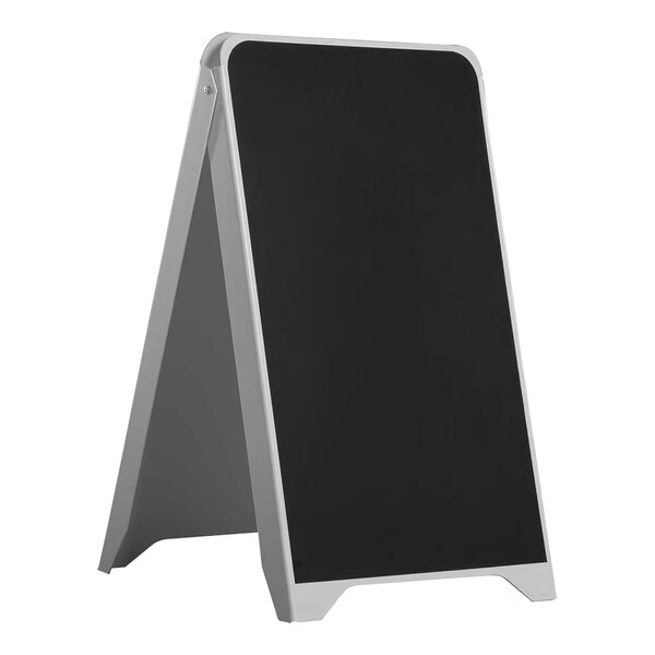 United Visual Products 19 11/16" x 34 5/8" White Chalkboard A-Frame Sign