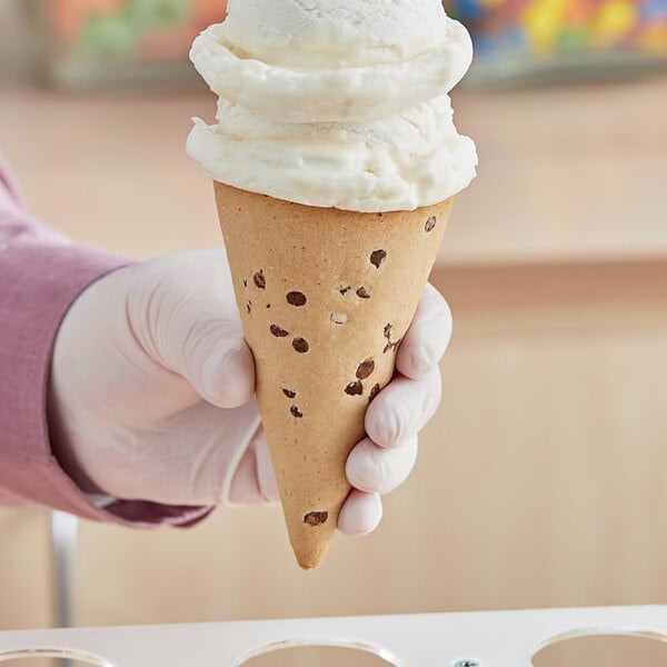 The Cone Guys Chocolate Chip Cookie Ice Cream Cone - 120/Case